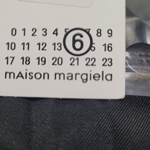 NWT MAISON MARGIELA Women's Wide-Leg Trousers Poly Wool Blend Black Size 6 - Picture 9 of 9